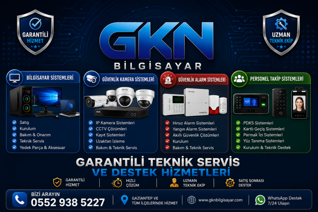 Gaziantep Garantili Teknik Servis ve Destek Hizmetleri