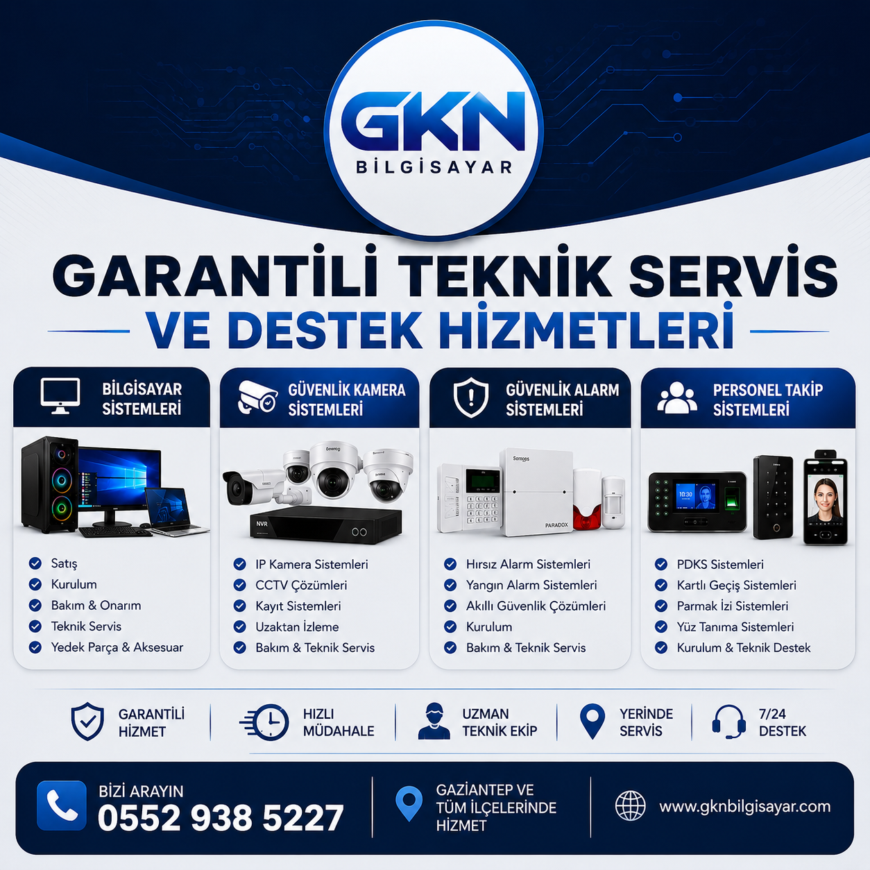 Garantili Teknik Servis ve Destek Hizmetleri